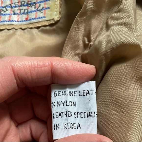 Vintage Tattersale Tan Suede High Waisted Straight Leg Pants Women’s Size 12 - Picture 8 of 11